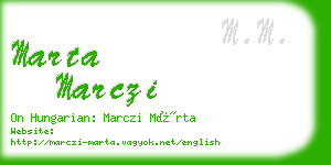 marta marczi business card